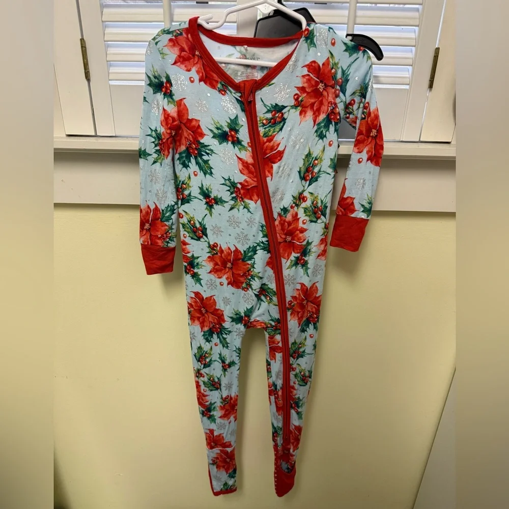 POSH PEANUT Winter Lily Convertible One Piece, Blue Size 3T - Picture 2 of 6